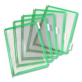 Pivoting Pockets, 1 Section, Green, 10/Pack