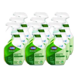 Clorox Pro EcoClean Disinfecting Cleaner, Unscented, 32 oz Spray Bottle, 9/Carton