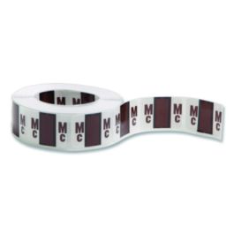 A-Z Color-Coded End Tab Filing Labels, Mc, 1 x 1.25, White, 500/Roll
