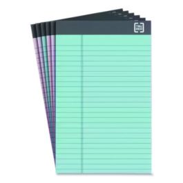 Notepads, Narrow Rule, 50 Assorted Pastel-Color 5 x 8 Sheets, 6/Pack