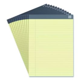 Notepads, Wide/Legal Rule, 50 Canary-Yellow 8.5 x 11.75 Sheets, 12/Pack