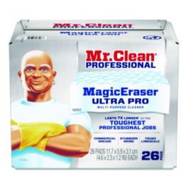 Magic Eraser Ultra Pro Multi-Purpose Cleaner, 4.72 x 1.38 x 2.56 Thick, White, 26/Carton