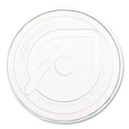 GreenStripe Cold Cup Flat Lids, Fits 9 oz to 24 oz Cold Cups, Plastic, Clear, 100/Pack, 10 Packs/Carton