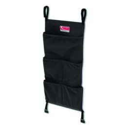 Linen Strap Bag for Suncast Commercial Full-Size and Compact Housekeeping Carts, 16.25" x 1" x 31.75", Black