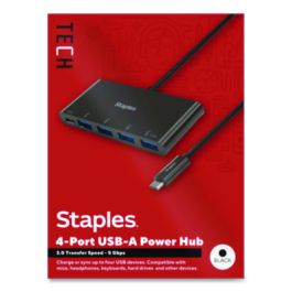 USB 3.0 Hubs, 4-Port, Black