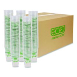 GreenStripe PLA Cold Cups, 10 oz, Plastic, Clear, 1,000/Carton