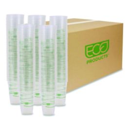 GreenStripe Renewable and Compostable Cold Cups Convenience Pack, 16 oz, Plastic, Clear, 50/Pack