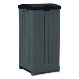 36 to 39 Gallon Trash Hideaway, Plastic/Resin, Peppercorn/Black