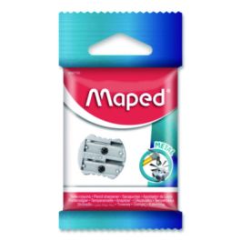 Classic 2-Hole Metal Pencil Sharpener, 2.56 x 0.67 x 4.92, Silver