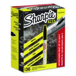 Industrial Permanent Marker Value Pack, Fine Bullet Tip, Black