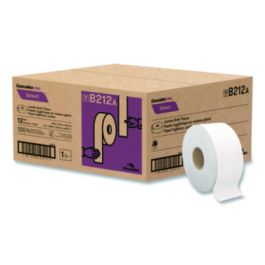 Select Jumbo Bath Tissue, Septic-Safe, 1-Ply, White, 3.3" x 2,000 ft, 12 Rolls/Carton