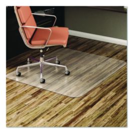 EconoMat All Day Use Chair Mat for Hard Floors, Flat Packed, 46 x 60, Clear