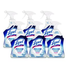 Disinfectant Power Bathroom Foamer, Liquid, Unscented, 22 oz Trigger Spray Bottle, 6/Carton