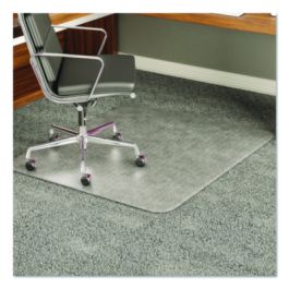 ExecuMat All Day Use Chair Mat for High Pile Carpet, 46 x 60, Rectangular, Clear