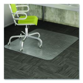 DuraMat Moderate Use Chair Mat, Low Pile Carpet, Flat, 45 x 53, Rectangle, Clear