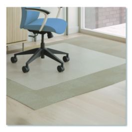 Antimicrobial Chair Mat, Medium Pile Carpet, 60 x 46, Rectangular, Clear