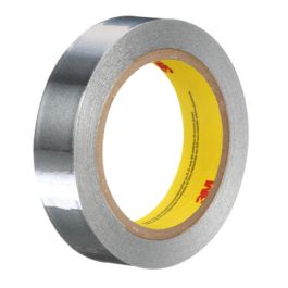 3M™ Aluminum Foil Tape 431, Silver, 1 in x 60 yd, 3.1 mil, 1 Roll/Case