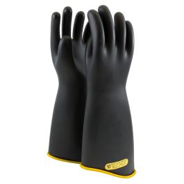 Class 2 Rubber Insulating Glove with Contour Cuff - 18", Black, 10 151-2-18/10