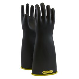 Class 2 Rubber Insulating Glove with Straight Cuff - 18", Black, 10 152-2-18/10