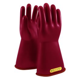 Class 2 Rubber Insulating Glove with Straight Cuff - 14", Red, 10 153-2-14/10