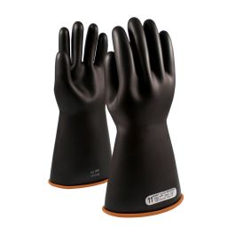 Class 1 Rubber Insulating Glove with Straight Cuff - 16", Black, 11 155-1-16/11