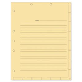 Medical Chart Index Divider Sheets, Untabbed, 11 x 8.5, Manila, 400/Box