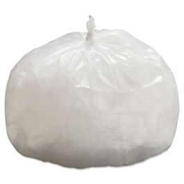 High-Density Can Liners, 33 gal, 9 microns, 33" x 39", Natural, 25 Bags/Roll, 20 Rolls/Carton