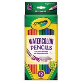 Watercolor Pencil Set, 3.3 mm, 2B (#1), Assorted Lead/Barrel Colors, Dozen