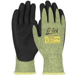 AR Seamless Knit PolyKor®/Aramid Blend Glove with Neoprene Microsurface Grip on Palm & Fingers, Green, 2XL 16-AR413/XXL