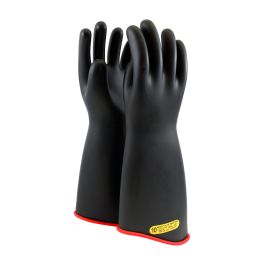 Class 2 Rubber Insulating Glove with Contour Cuff - 18", Black, 10 162-2-18/10
