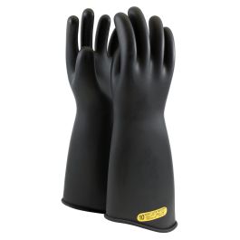 Class 2 Rubber Insulating Glove with Contour Cuff - 18", Black, 10 163-2-18/10