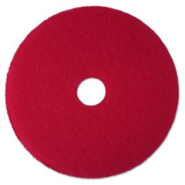 Low-Speed Buffer Floor Pads 5100, 19" Diameter, Red, 5/Carton