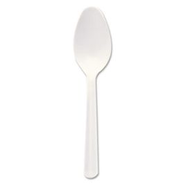 Bonus Polypropylene Cutlery, Lightweight Spoon, Plastic, White, 1,000/Carton