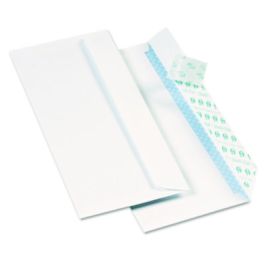Redi-Strip Security Tinted Envelope, #10, Commercial Flap, Redi-Strip Heat-Resistant Closure, 4.13 x 9.5, White, 1,000/Box