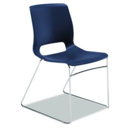 Motivate High-Density Stacking Chair, Supports 300 lb, 17.75" Seat Height, Regatta Seat, Regatta Back, Chrome Base, 4/Carton