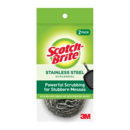 Scotch-Brite® Stainless Steel Scrubbers 214-2-24, 2 Scrubbers