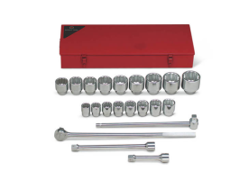21 Pieces – 12 Pt. Standard Socket Set, 1" Drive Size, 21 Pieces 821