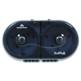 SofPull Mini Centerpull 2-Roll Bath Tissue Dispenser, 16.38 x 7.2 x 9.3, Smoke