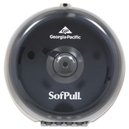 SofPull Mini Centerpull Single-Roll Bath Tissue Dispenser, 8.75 x 7 x 9, Smoke