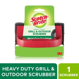 Scotch-Brite® Heavy Duty Handled Grill Scrub 7721, 5.8 in x 3.8 in x 0 mm (147 mm x 96 mm), 12/1, 1 pack