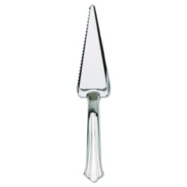 Heavyweight Plastic Cake Cutter, Silver, 40/Carton