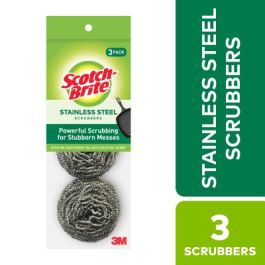 Scotch-Brite® Stainless Steel Scouring Pad 214C, 8/3