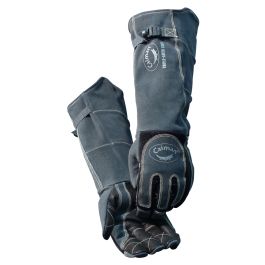 21" Pigskin Heavy Duty Triple Layer Cuff MIG/Stick/Welding Gloves, Black, OS 1879-5