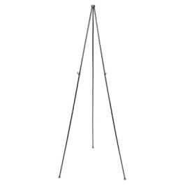 Full Size Instant Easel, 62.38" Maximum Height, Steel, Black