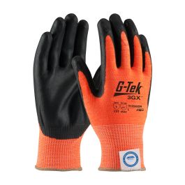 Hi-Vis Seamless Knit Dyneema® Diamond Blended Glove with Nitrile Coated Foam Grip on Palm & Fingers, Hi-Vis Orange, 2XL 19-D340OR/XXL