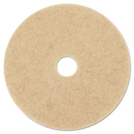 Ultra High-Speed Natural Blend Floor Burnishing Pads 3500, 27" Diameter, Tan, 5/Carton