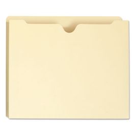 100% Recycled Top Tab File Jackets, Straight Tab, Letter Size, Manila, 50/Box