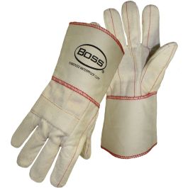 Heavy Weight Cotton Hot Mill Glove with Two-Layers of Rayon Lining - 30 oz, Natural, L 1BC40721