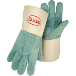 2-Ply Hot Mill Nap-Out Green W Gauntlet Cuff Straight Thumb, Green, L 1BC43300