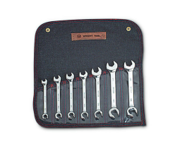 Open-End Flare Nut Wrenches, 7 Pieces, Satin Finish 742